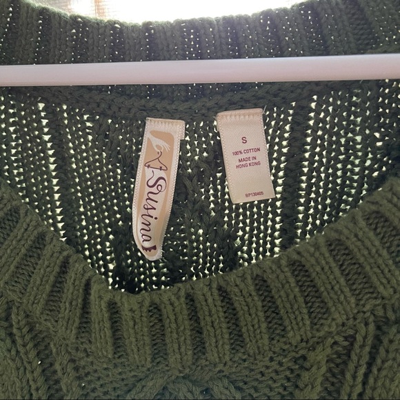 Green cotton short sleeved dress (small) - Picture 4 of 9